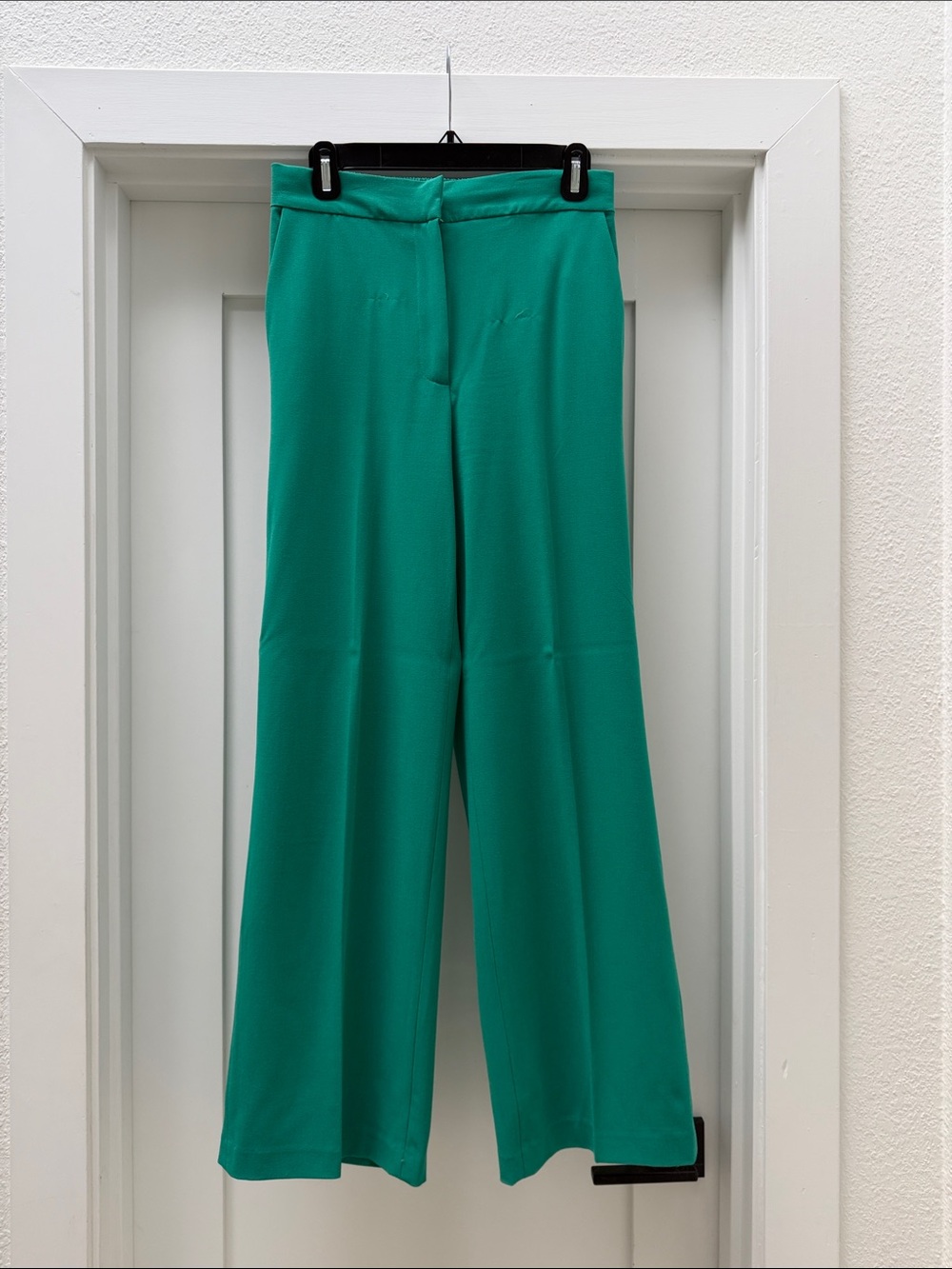 Halogen Teal Wide-Leg Trousers